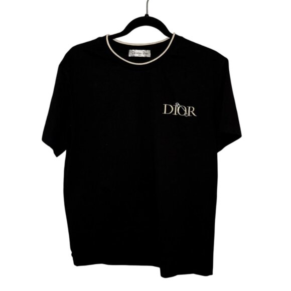 Christian Dior short-sleeved shirt black men's size L - Picture 1 of 4